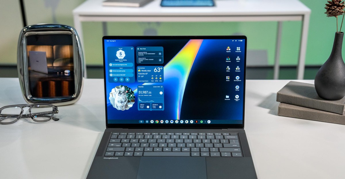 An Asus Googlebook laptop, one of the Intel-powered models that may run some Android apps poorly
