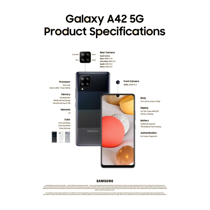 Samsung Galaxy A42 5G, Image 1 of 6